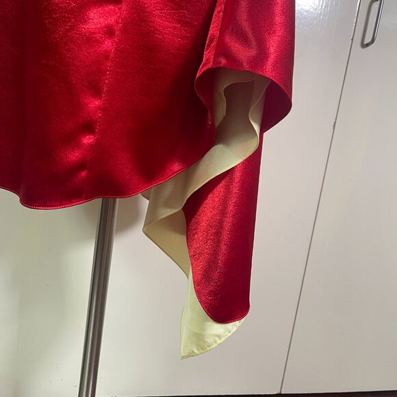 Auc Sies Marjan Farrah Liquid Satin Red dress 4 - Picture 12 of 14